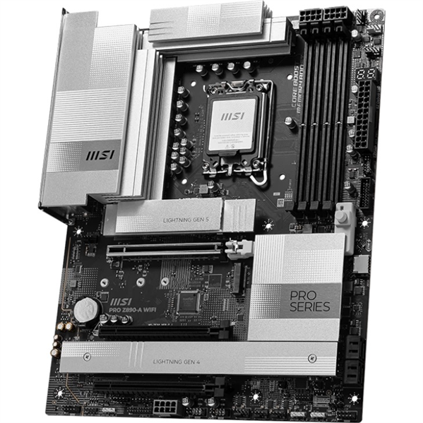 Материнская плата MSI PRO Z890-A WIFI, Z890, LGA1851, 4DDR5, 3PCIEx16,4M.2,4SATA3,2USB 4,1USB3.2 Gen2X2,4USB3.2