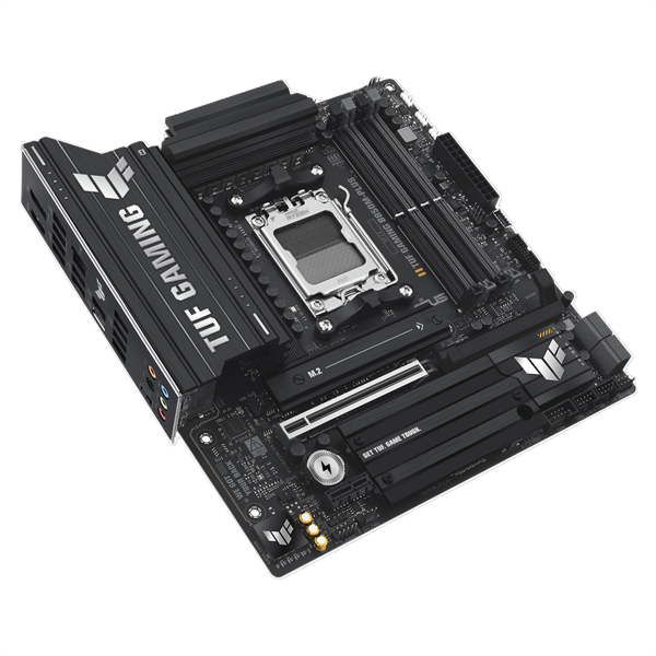 Материнская плата ASUS TUF GAMING B850M-PLUS, AM5, B850, 4*DDR5, 4*SATA, 3*M.2, 7*USB 3.2, 4*USB 2.0, Type-C, 2*PCIx16, 1*PCIx1, DP+HDMI, mATX; 90MB1IX0-M0EAY0