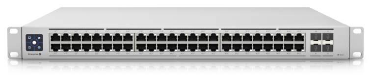 Коммутатор Ubiquiti Switch Enterprise 48 PoE Layer 3, PoE switch with (48) 2.5GbE, 802.3at PoE+ RJ45 ports and (4) 10G SFP+ ports.