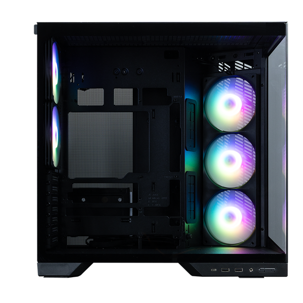 корпус ZALMAN D50, ATX, BLACK, WINDOW, 1xCombo (2.5'' or 3.5''), 2x2.5'', 2x3.5'', 1xUSB TYPE-C, 2xUSB3.0, SIDE 3x120 ARGB, REAR 2x120 ARGB