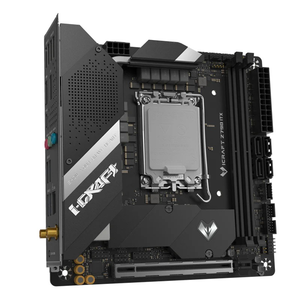 Материнская плата MAXSUN MS-iCraft Z790ITX WIFI, LGA1700, Z790, 2*DDR5, 4*SATA3, 2*M.2, 4*USB 3.2, 4*USB 2.0, Type-C, 1*PCIEx16, HDMI+DP, mITX