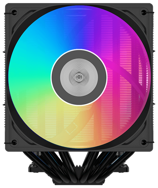 Кулер для процессора PCCooler RT620 ARGB BK, 2x120mm ARGB FAN, 6 HEAT PIPES, 4-PIN PWM, 500-2200 RPM, 34.9 DBA, HYDRO BEARING, LGA 1851/1700/1200/115X, AMD AM5/AM4