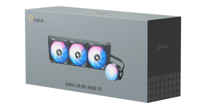 Система водяного охлаждения Ocypus Delta L36 BK ARGB V2, 360mm, ARGB Pump, 3x120mm ARGB fans, LGA115X/1200/1700/18XX, AM4/AM5