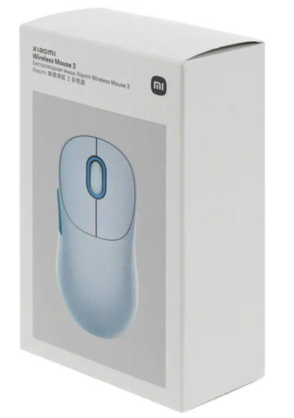 Мышь Xiaomi Wireless Mouse 3, 1200dpi, Bluetooth / 2.4 GHz, silent, Blue
