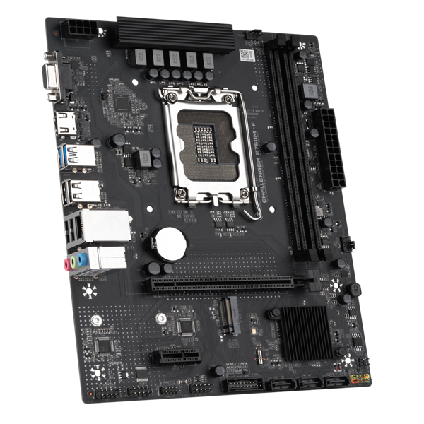 Материнская плата MAXSUN MS-Challenger B760M-F, LGA1700, B760, 2*DDR4, 3*SATA3, M.2, 2*USB 3.2, 4*USB 2.0, 1*PCIEx16, 1*PCIEx1, VGA+HDMI, mATX