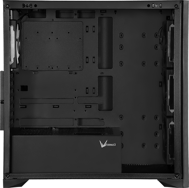 корпус Formula V Line TimberLine T0 Black, ATX, wood+plastic front, TYPE-C*1, USB3.0*2, FRONT 3x120mm FRGB, REAR 1x120mm FRGB