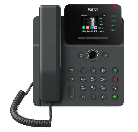 SIP-Телефон Fanvil V61G (Замена X301G, X303G), 4 SIP-акк., 2,4", 320x240 Цвет. экран, POE, БП в комп., 2x1 Gbps