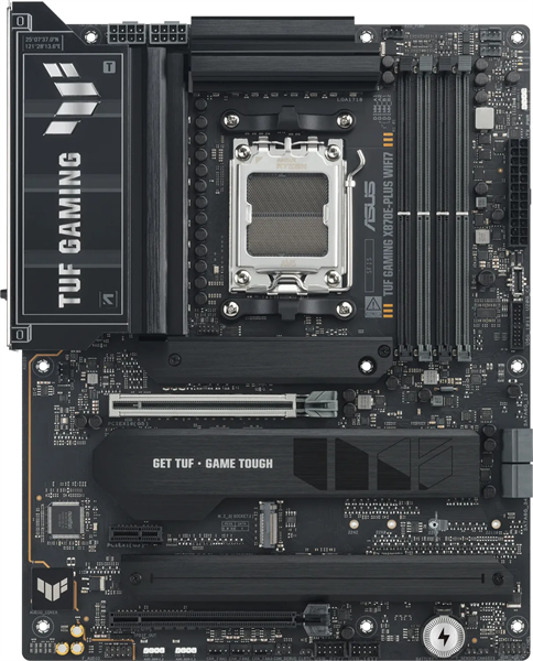 Материнская плата ASUS TUF GAMING X870E-PLUS WIFI7, AM5, X870E, 4*DDR5, 4*SATA, 4*M.2, 4*USB 2.0, 7*USB 3.2, 2*Type-C, 2*PCIx16, 1*PCIx1, HDMI, ATX; 90MB1M70-M0EAY0