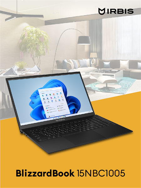 IRBIS Blizzard 15NBC100515.6" AMD Ryzen R3 3200U, 15.6"LCD 1920*1080 IPS , 8+512GB SSD, Front, AC wifi, camera: 2MP, 5000mha battery, metal case, backlight keyboard, type-c, Win 11Pro