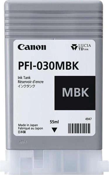 Картридж Canon PFI-030MBK черный матовый для imagePROGRAF TA-20, TA-30, TM-240, TM-340 (55мл)