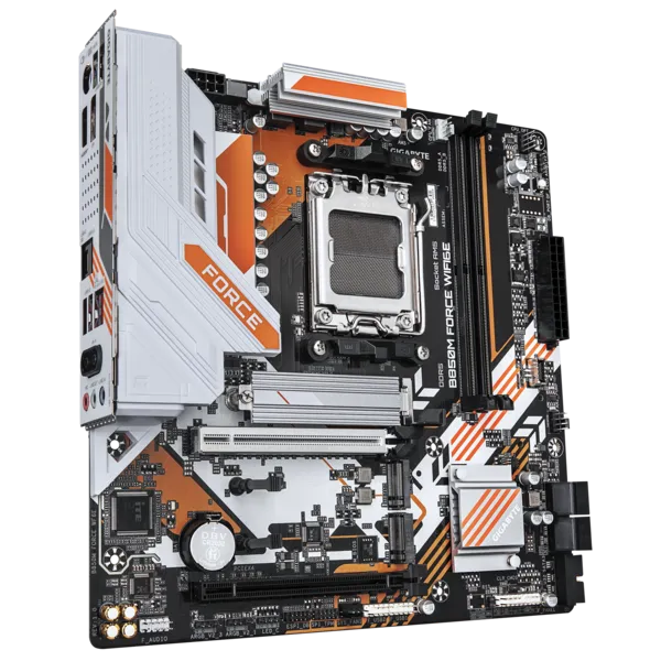 Материнская плата GIGABYTE B850M FORCE WF6E , AM5, B850, 2*DDR5, 4*SATA, 3*M.2, 3*USB 3.2, 2*USB 2.0, Type-C, 2*PCIx16, 1*PCIx1, DP+HDMI, mATX