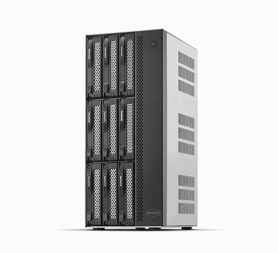 Система хранения данных TerraMaster T9-500 Pro tower NAS 10C 1,7(4,7)Ghz/16Gb(64)/RAID0,1,10,5,6,JBOD,TRAID/up to 9 HS SATA(3,5' or 2,5')/2xM.2 2280 NVMe/2xUSB3.1 1xUSB Type-C/2x10GbE RJ-45/1xPS/1YW