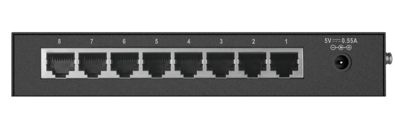 Коммутатор D-Link Неуправляемый коммутатор, 8x100Base-TX, корпус металл