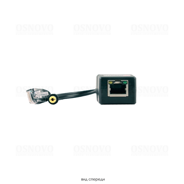 PoE-сплиттер OSNOVO PoE Splitter/3 PoE-сплиттер Fast Ethernet. Соответствует стандартам PoE IEEE 802.3af/at. Предназначен для питания оконечных сетевых устройств, не поддерживающих PoE. Порты: вх. - RJ45(10/100 Ba