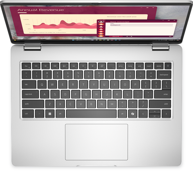 Ноутбук DELL 14 Pro Ultra 5 235U vPro 14,0" FHD+ (1920 x 1200) IPS,AG,300 nit, 16GB DDR5 (1x16GB) 512GB SSD Intel graphics,3cell,Backlit,FPR,2y,11 Home,Chinese/single language1,37kg,KB Eng/Rus