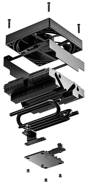 Кулер для процессора ID-COOLING IS-47-XT V2 LGA1851/1700/1200/115X/AM5/AM4 низкопрофильный высота 47mm (24шт/кор, TDP 100W, PWM, 4 тепл.трубки + медная база, FAN 92mm, черный) BOX