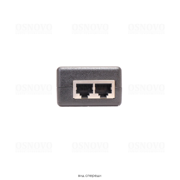 PoE-инжектор OSNOVO Midspan-1/300G PoE-инжектор Gigabit Ethernet на 1 порт, мощностью до 30W. Соответствует стандартам PoE IEEE 802.3af/at. (конт. 1,2(+); 3,6(-)). Автоматическое определение PoE устройств. Мощност