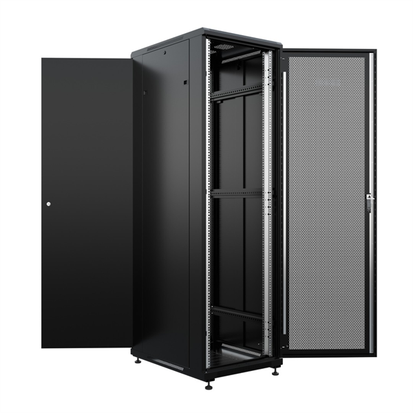 Телекоммуникационный шкаф (4403) Бастион SKAT TB-22R680PF-B Телекоммуникационный шкаф 22U/600x800мм/Пд-перф/Зд-металл/RAL9005/53,3кг/1.5 л.г