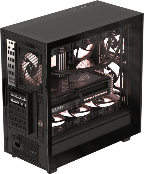 корпус Formula V Line Mana Stone Black AR, ATX, TYPE-C*1, USB2.0*1, USB3.0*1, FRONT 3x120mm ARGB, REAR 1x120mm ARGB