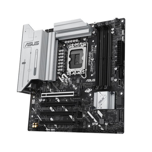 Материнская плата ASUS PRIME Z890M-PLUS WIFI, LGA1851, Z890, 4*DDR5, 6*SATA, 3*M.2, 5*USB 3.2, 4*USB 2.0, Type-C, 3*PCIx16, HDMI+DP, mATX; 90MB1J80-M0EAY0