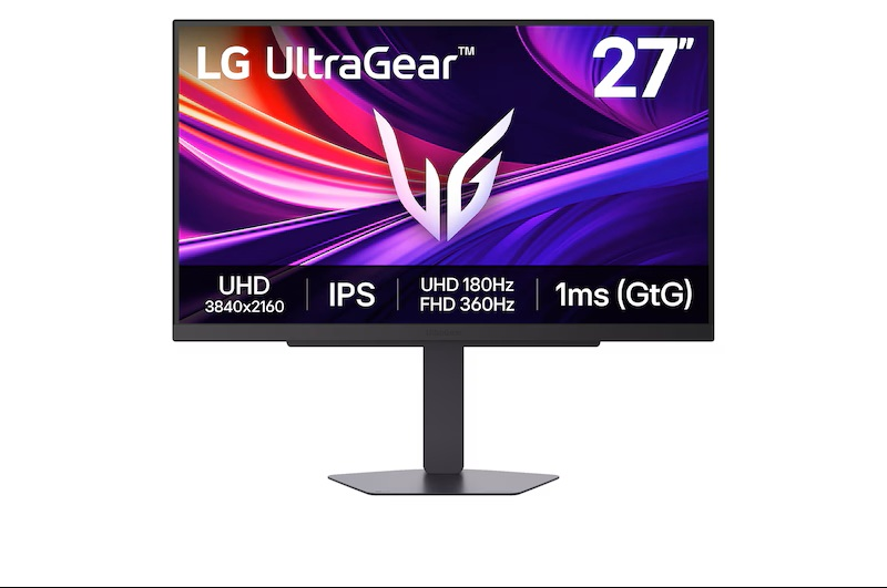 Монитор 27 LG 27G810A-B, IPS, 3840x2160, 1ms, 460cd, 180Hz, HDMIx2+DP+USB Hub, HAS Pivot Swivel, black, Ex