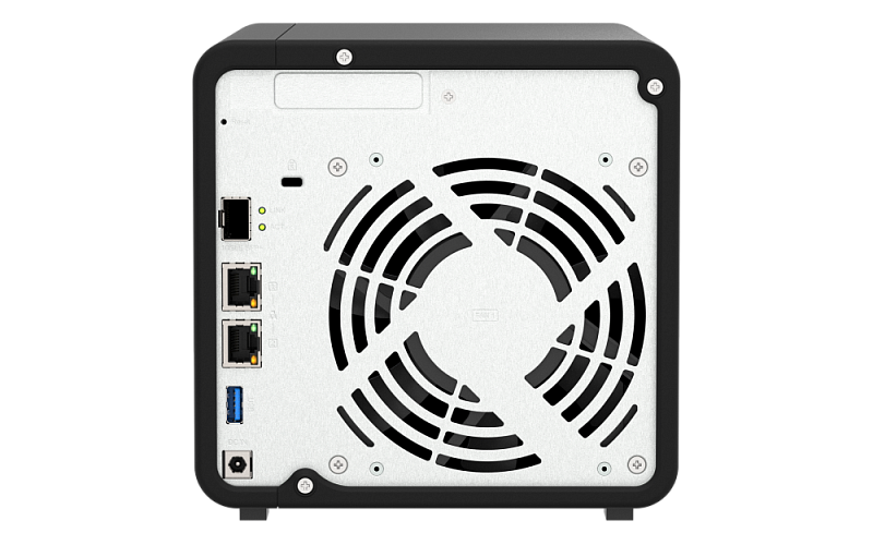 система хранения данных QNAP SMB QC 2GhzCPU/4Gb/upto 4HDD, up to 20 with TL-D1600S/SATA(3,5" 2,5")/ 2xUSB3.2/1xHDMI/1xExp.slot/2x2,5Gb 2x10Gb(SFP+)/iSCSI/1xPS/2YW