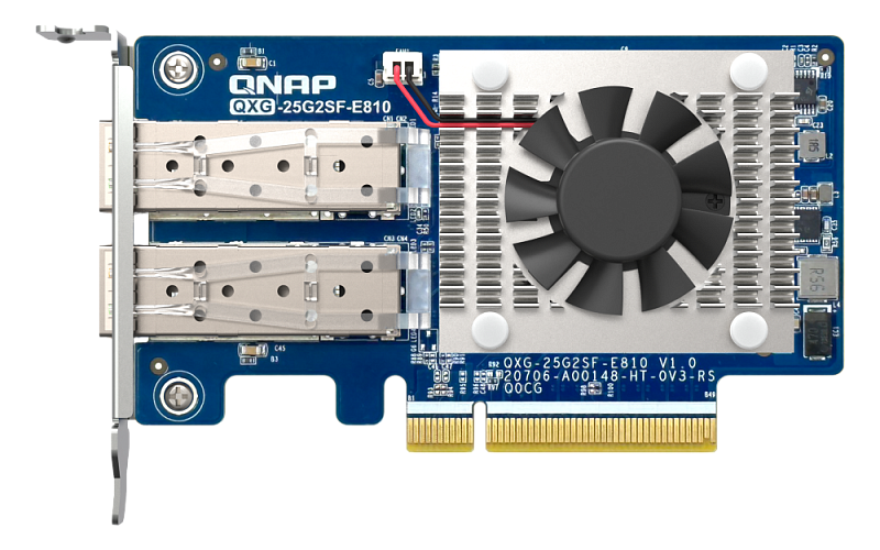 Сетевая карта QNAP Expansion Card QXG-25G2SF-E810 PCIe Gen4 x8, 2x25GbE(SFP28)