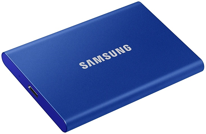 Тведотельный накопитель SSD Samsung T7 External 2Tb (2048GB) BLUE USB 3.2 (MU-PC2T0H/WW) 1year