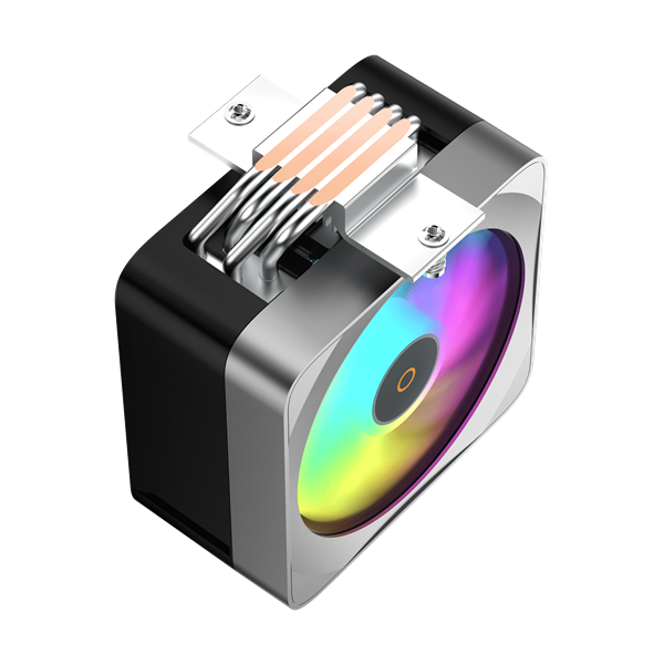 Кулер для процессора Ocypus Delta A40 EX BK ARGB, 120mm ARGB FAN, 4 HEAT PIPES, 4-PIN PWM, 500-1800 RPM, 29DBA, HYDRO BEARING, LGA115X/1200/1700/18XX, AM4/AM5