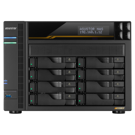 сетевое хранилище ASUSTOR AS6808T 10-Bay NAS/AMD Ryzen V3C14 2,3GHz/16GB DDR5, noHDD(HDD,SSD)/2x5,2х10,Gbe(LAN)/3xUSB3.2,Type-C; 90IX01T8-BW3S00
