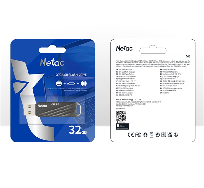 Носитель информации Netac US11 32GB USB3.2+TypeC Dual Flash Drive