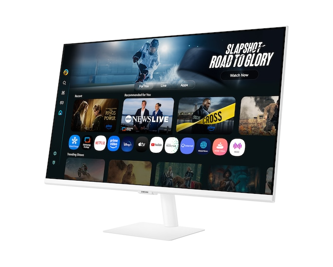Монитор Samsung 32" Smart monitor M7 S32FM703UI (VA 16:9 3840x2160x60Hz 4ms 300cd 3000:1 178/178 1млрд HDMI USB-C(65W) 2*USB 2.0 Spk10W Tizen HDR10+ sRGB 99% Tilt WiFi5 BT5.2 VESA White ПультДУ)