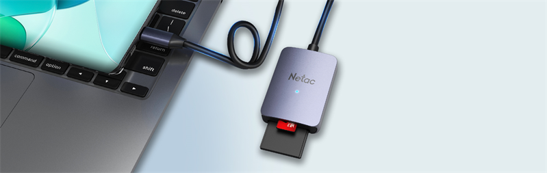 Кардридер Netac Flash card reader WK12, USB3.0 Type-C to mSD/SD (repl. NT09WK12-30GR)