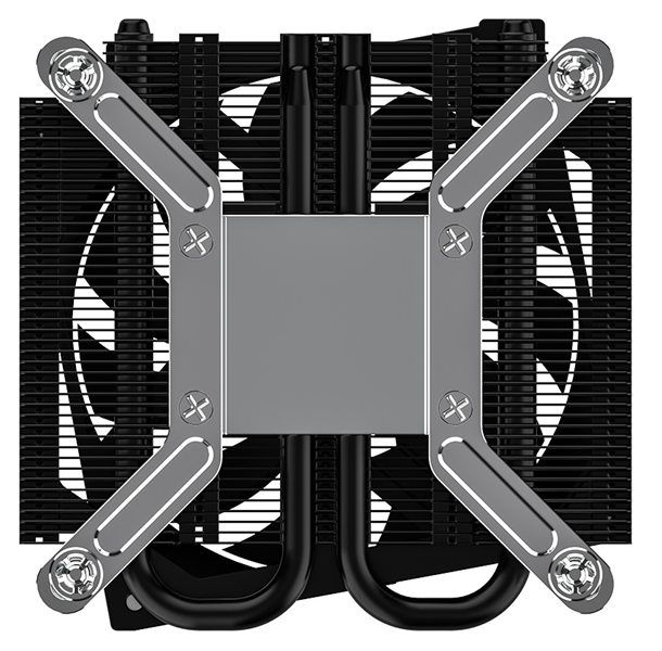 Кулер для процессора ID-COOLING IS-23i BLACK LGA1851/1700/1200/115X низкопрофильный высота 23mm (48шт/кор, TDP 45W, PWM, 2 тепл.трубки, медная база, FAN 80mm) BOX