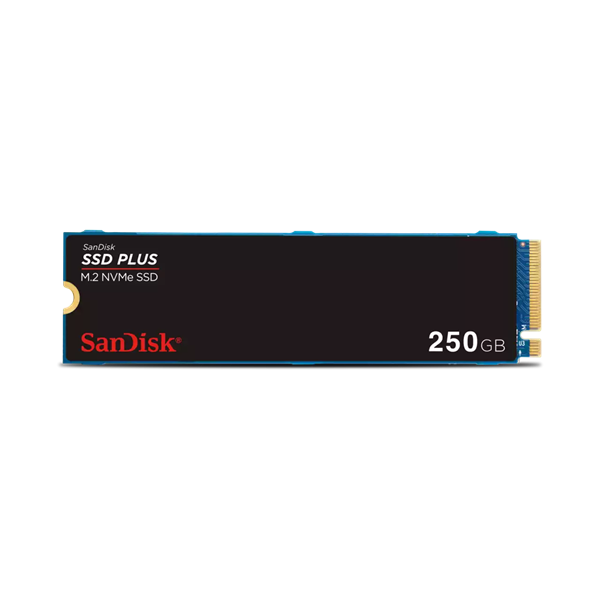 Твердотельный накопитель SanDisk SSD PLUS M.2 2280 NVMe 250Gb, 2400MBs/1500MBs TBW 40, SDSSDA3N-250G-G26, 1 year