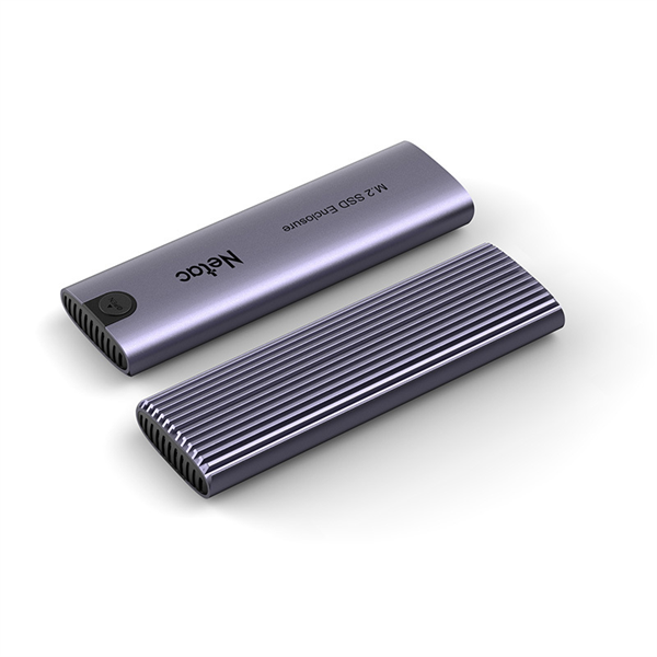 Внешний корпус для диска M.2 Netac WH51 M.2 NVMe/SATA SSD Case, USB3.1 Gen2 10Gb/s to M-Key(M&B key) NVMe & SATA, Aluminum Cover, Compatible with 4 size of 2280/2260/2242/2230, with A to C cable