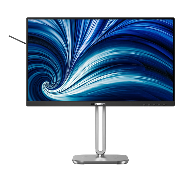 Монитор 23,8" Philips 24B2N4200 1920x1080, WLED, 16:9, IPS, 300cd, 1500:1, 4ms, 178/178, VGA, HDMI, DP, USB Hub, Speakers, 120Hz, Tilt, HAS, Swivel, Pivot, Внутр, VESA, Black, 3y