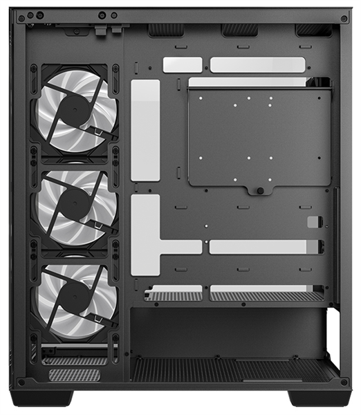 корпус Deepcool CG580 4F без БП, боковое окно (панорама), 4x120mm ARGB PWM вентилятора, черный, ATX (R-CG580-BKADA4-G-1)