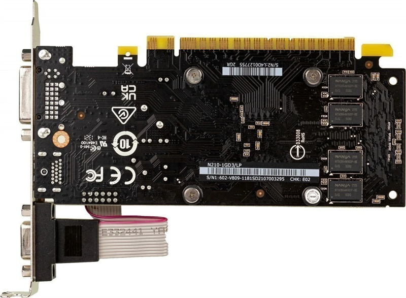 Видеокарта MSI N210-1GD3/LP GeForce 210 1024Mb 64 DDR3 460/800 DVIx1 HDMIx1 CRTx1 low profile RTL