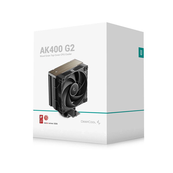 Кулер для процессора DEEPCOOL AK400 G2 DIGITAL NYX LGA1851/1700/1200/115X/AM5/AM4 (12шт/кор, TDP 220W, PWM, Fan 120mm, 4 тепл. трубки, черный) RET (R-AK400G2-BKNNMN-GJD-1)