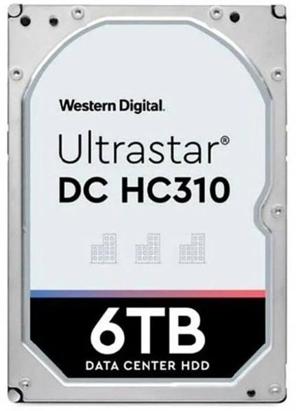 Western Digital Ultrastar DC HС310 HDD 3.5" SAS 6TB, 7200 rpm, 256MB buffer, 512e, 0B36047, 1 year