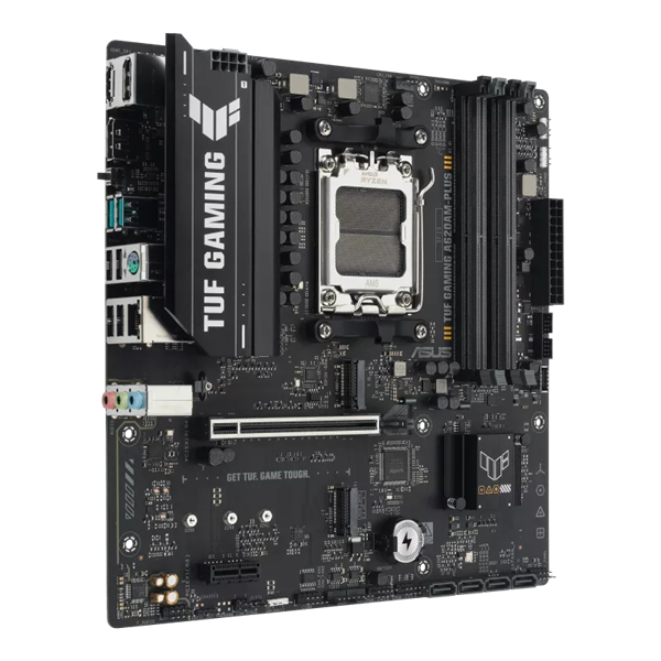 Материнская плата ASUS TUF GAMING A620AM-PLUS, AM5, A620A, 4*DDR5, 4*SATA, 2*M.2, 2*USB 3.2, 4*USB 2.0, 1*PCIx16, 1*PCIx1, 2*DP+HDMI, mATX;