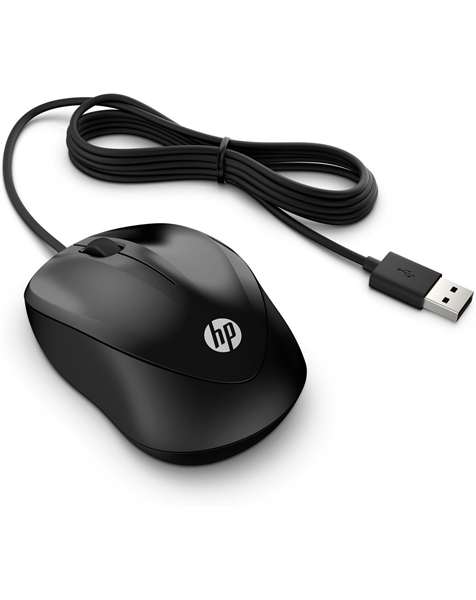 манипулятор Mouse HP Wired Mouse 1000 (Black) cons