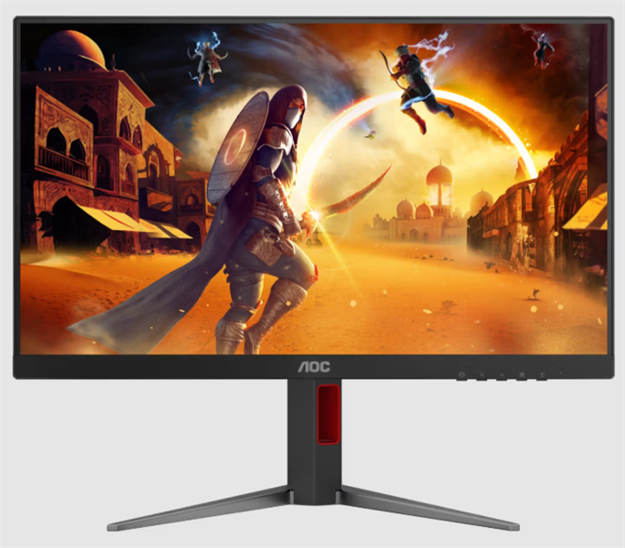 Монитор 23,8" AOC Gaming 1920x1080 WLED 16:9 IPS 300cd, 1000:1, 80M:1, 1ms, 178°/178°, 2xHDMI, DP, 200Hz, Speakers, Tilt, Height, Swivel, Pivot, VESA, Internal, Black/Red, 3y