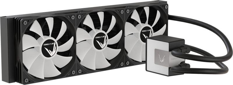 Система водяного охлаждения Formula V Line ICE JET GLOW 360 BK, 360mm, 3x120mm, ARGB fans, LGA115X/1200/1700/1851, AM4/AM5