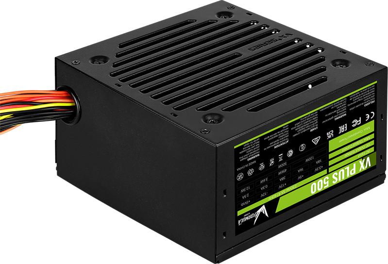 Блок питания Formula V Line VX PLUS 500, 500W, ATX12V v2.3, 12cm Fan (ex Aerocool)