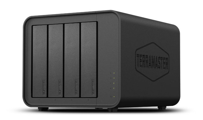 Система хранения данных TerraMaster D4-320 DAS tower/JBOD,RAID0,1/up to 4 SATA(3,5' or 2,5')/1xUSB3.1 Type-C gen2/1xPS/1YW (существенное повреждение коробки)