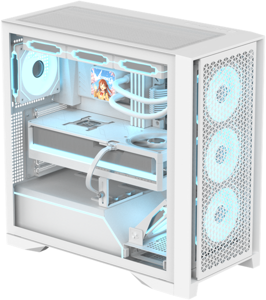корпус Formula V Line Air Power G8 White, ATX, Dual Front Panels, TYPE-C*1, USB3.0*1 (замят угол)