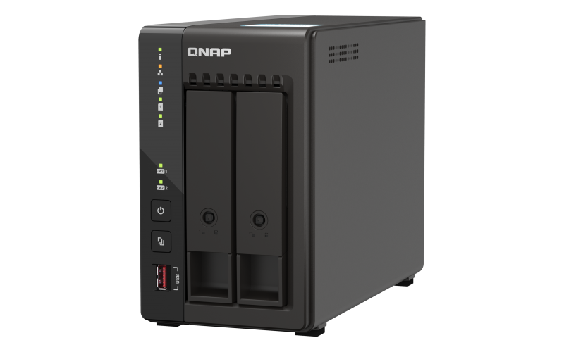 Система хранения данных QNAP SMB QC 2.0GHzCPU/8gb(16)/2 bay SATA (3.5" or 2.5")/2xM.2/2x2.5 GbE/2xHDMI/iSCSI/1xPS/3YW TS-253E-8G-EU-QL