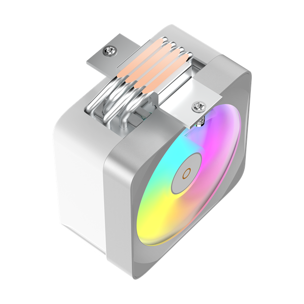 Кулер для процессора Ocypus Delta A40 EX WH Digital, 120mm ARGB FAN, Top Display Panel, 4 HEAT PIPES, 4-PIN PWM, 500-1800 RPM, 29DBA, HYDRO BEARING, LGA115X/1200/1700/18XX, AM4/AM5